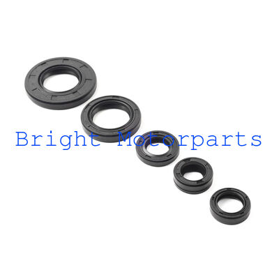 NBR Motorcycle Engine Gear Shaft Oil Seal Set 5Pcs Compatible Yamaha YBR125 5VL Durable TC Material Replacement Parts