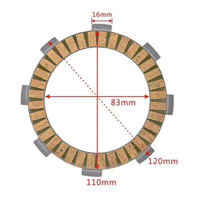 Motorcycle Clutch Plate Clutch Friction Disc Lining Rubber Base For Honda CG150 CG200