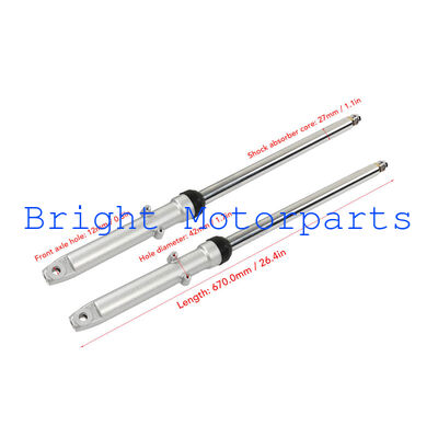 670mm Alloy Metal Motorcycle Front Fork Shock Suspension Replacement for Honda CG125 CG150